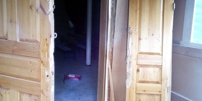 Photo: act of vandalism in the village of Chunsky, 2017