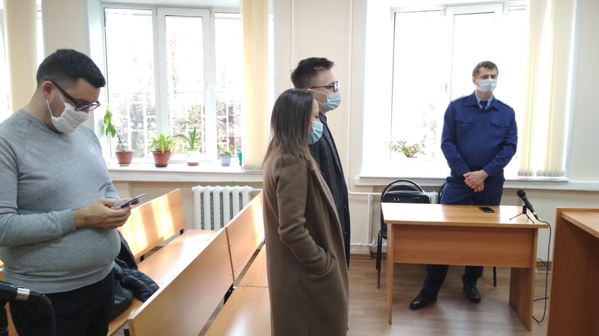 Sergey and Valeria Rayman during the sentencing in court. Kostroma. 9 October 2020
