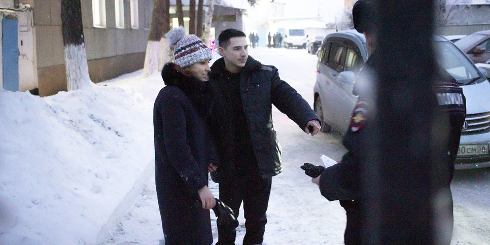 Felix Makhammadiev vaimonsa kanssa. Orenburg, 31. joulukuuta 2020