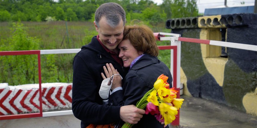 Konstantin Bazhenov and his wife, Irina. Ukraine, May 19, 2021