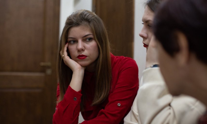 Rinat&rsquo;s wife Galina is waiting in the corridor for the decision of the court of cassation