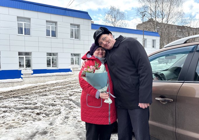 Vladimir Melnik with his wife Irina, April 9. 2025