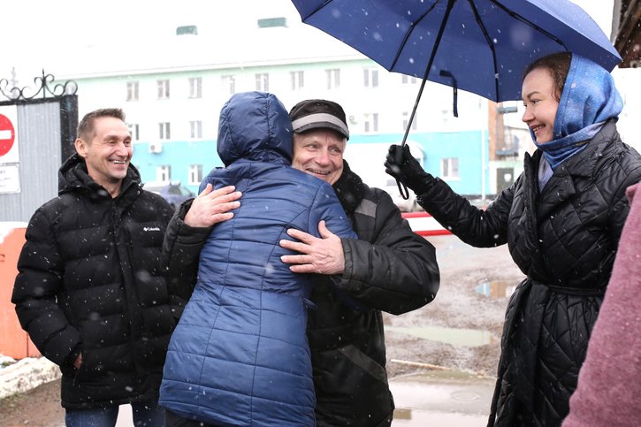Friends shared Nikolay's joy of being released