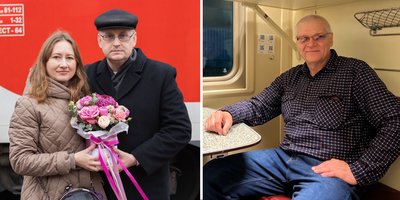 Left: Aleksey Goreliy with his wife Inna. Right: Oleg Shidlovskiy. November 14, 2025