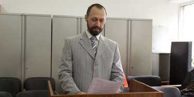 Sergey Dvurechenskiy in the court room, December 2025