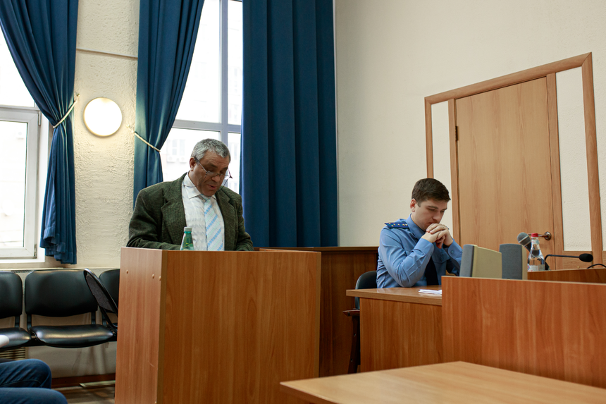 Anatoliy Yevtushenko speaks before the court. December 2025