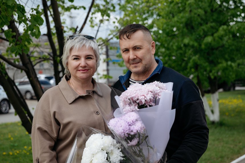 Vitaliy and his wife, Marina.